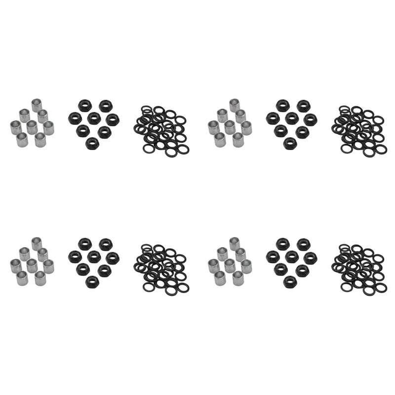 

224 Pieces Skateboard Truck Hardware Kit Includes Spacers, Axle Nuts And Speed Rings For Skateboard And Longboard-AA74