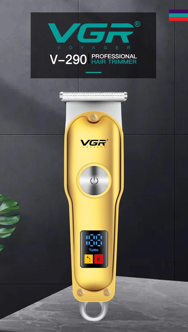 VGR 290 Mini Hair Cutting Machine Cordless Electric Hair Clipper Professional Bald Haircut Machine Barber Hair Trimmer for Men