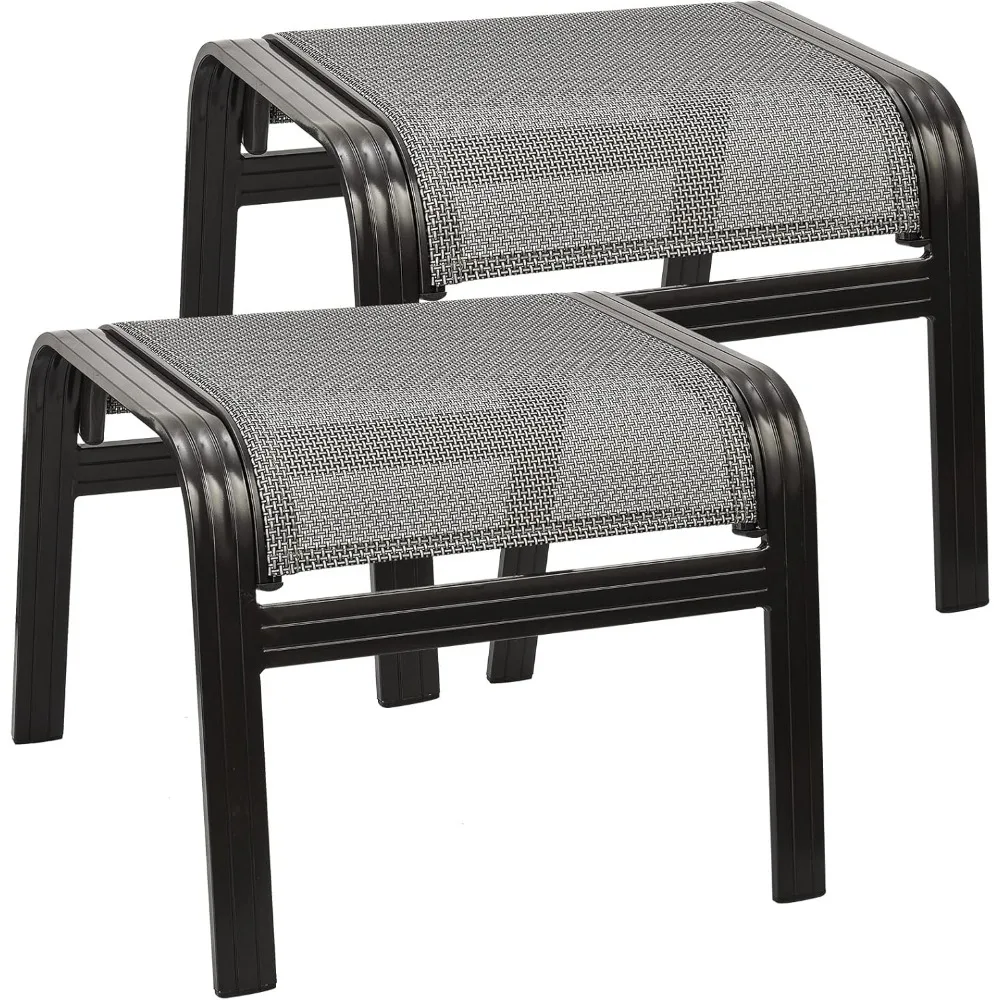 

Outdoor Foot Rest for Patio Ottomans Metal Seat Patio Footstools Furniture Outside Stools Small