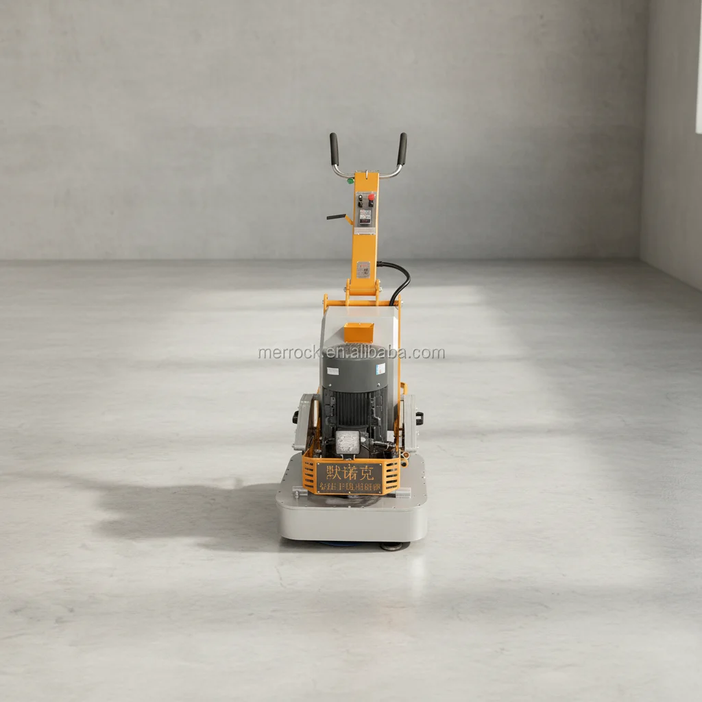 Merrock 700mm Manual Concrete Floor Grinder 20HP 380V With LED Light  Terrazzo Quartz Grinding Machine