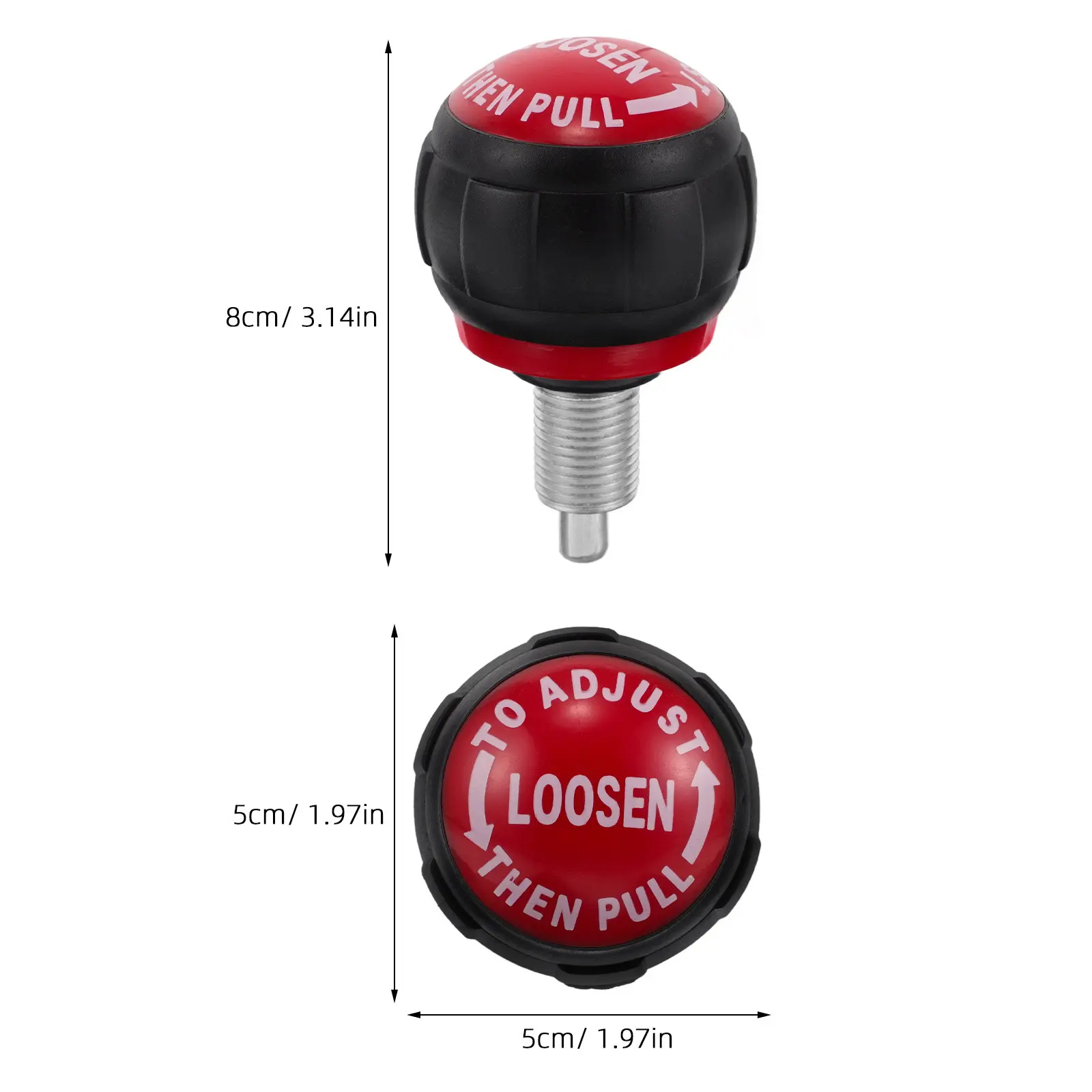 Pull Pin Spring Knob Ball Shape Rotating Adjustable Tension for Indoor Bike Weight Bench Fitness Equipment Replacement Gym