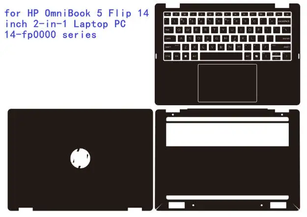 for HP OmniBook 5 Flip 14 inch 2-in-1 Laptop 2025 14-fp0000 14-fp0032TU 14-fp0013dx Pre CUT Vinyl Sticker Decal Cover Skin