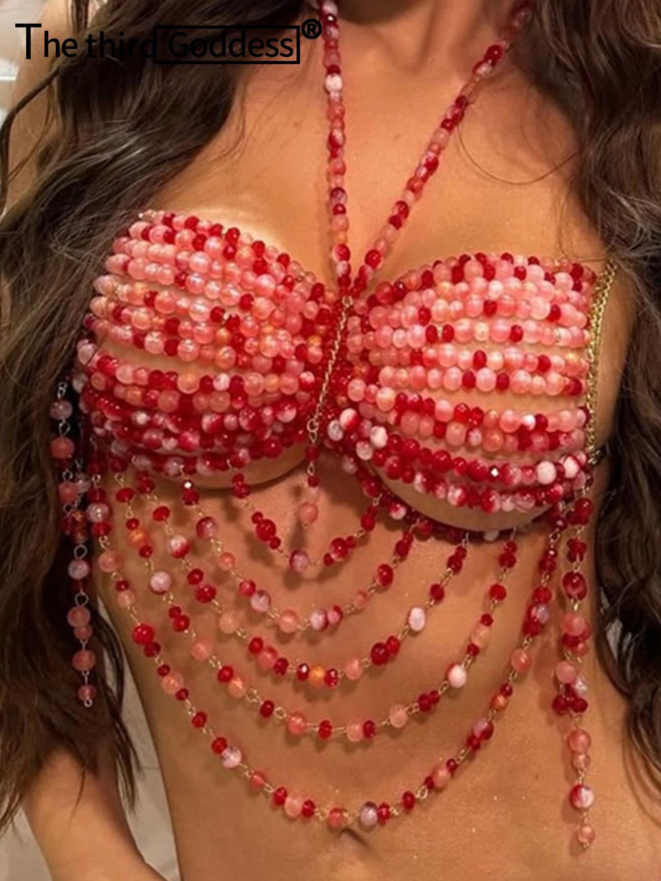 Sexy y2k clothes metal rhinestone halter tank top women summer see through crop top hotwife beach club party tops rave outfit