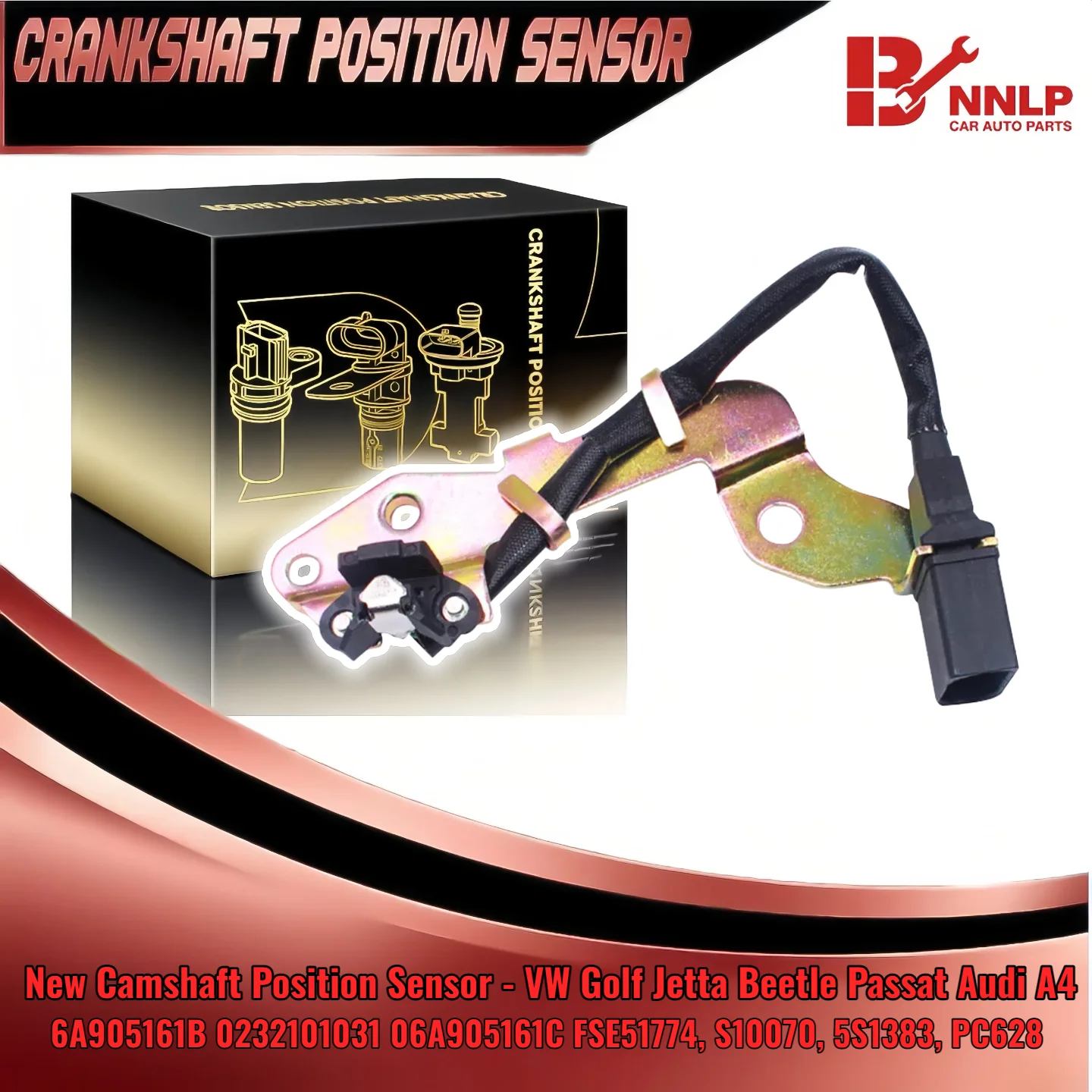 

06A905161C Engine Camshaft Position Sensor Fits For VW Golf Jetta Beetle 2.0L US PC628 0232101031 06A905161B