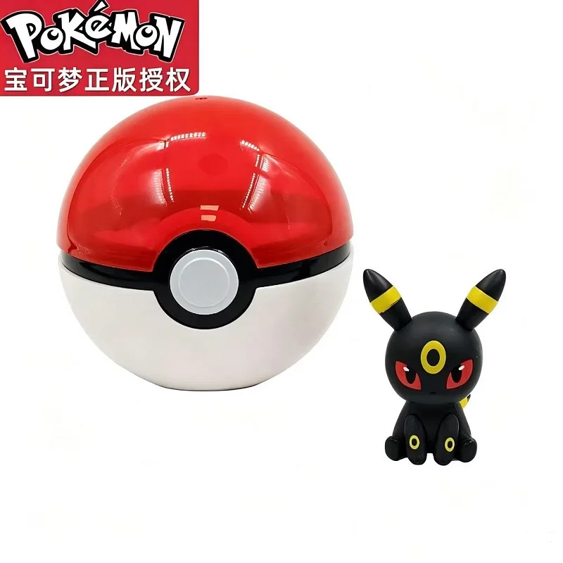 Genuine Pokemon Anime Figures Pikachu Sylveon Gengar Eevee Mew Vulpix Cute Pet Action Dolls Model Poke Ball Ornament Toy Gift view 4