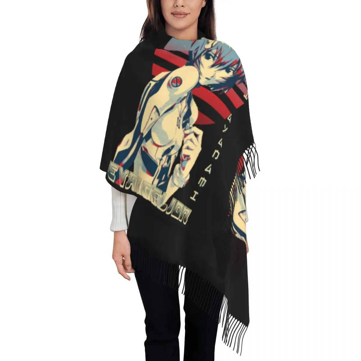 

Warm Soft Scarf Autumn Japan Anime Girl Shawls and Wrap R-Reis Manga New Design Bufanda Mujer Ladies Retro Head Scarves