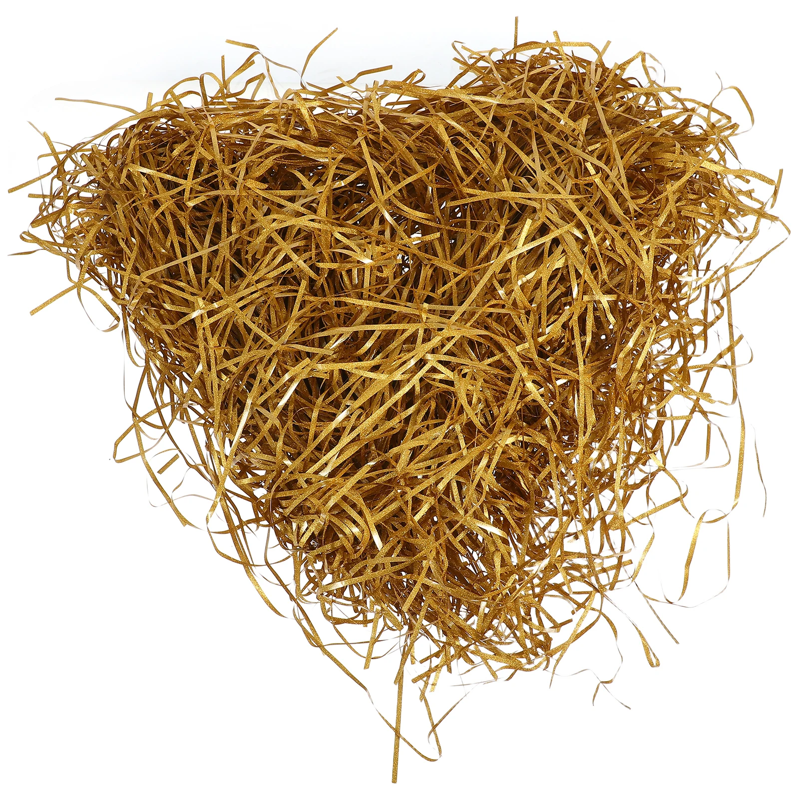 

Glitter Raffia Basket Filler Paper Shred Wrapping Thread Crumpled Plastic Crinkle Cut Golden Sparkle Shredded Packing Straw