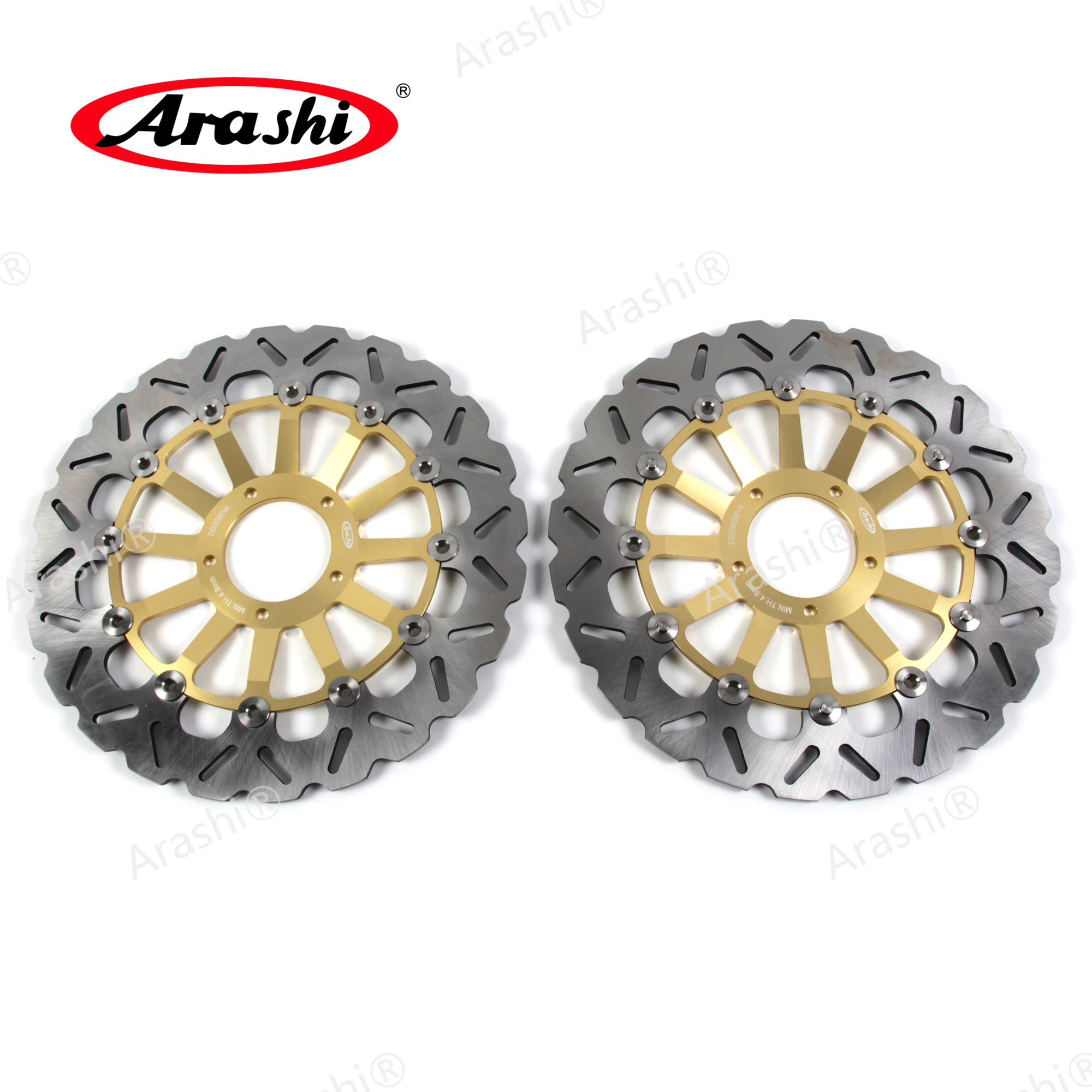 Arashi Full Floating Front Brake Disc Disk Rotors For DUCATI 1098 1098S TRICOLORE 2007 2008 / STREETFIGHTER 1100 2009 2010 2011
