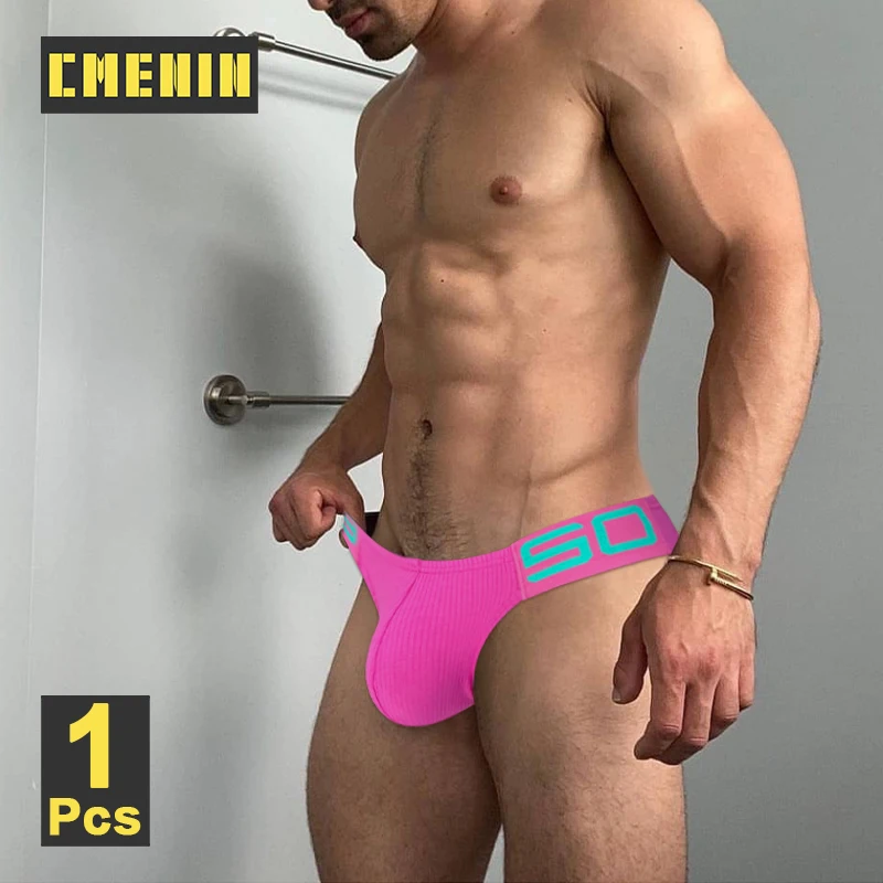 CMENIN Cotton Breathable Men Underwear Sexy High Cut Men\'s Briefs Sissy Slips Bikini Male Underpants Gays Sports Briefs Panties