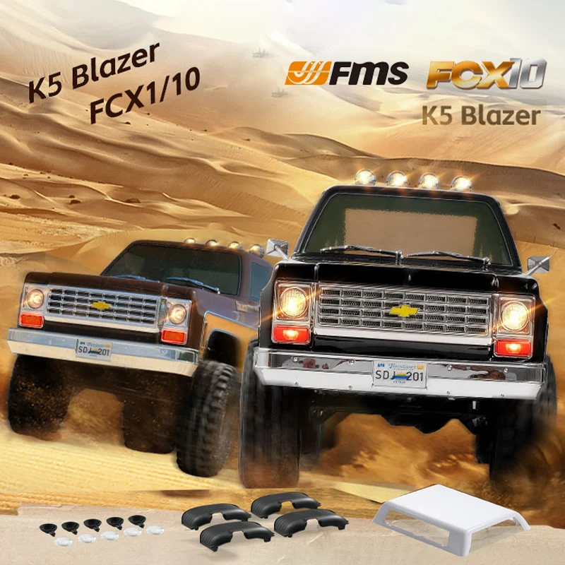 Nowy Fms 1/10 Chevrolet K5 Fcx serii nowy zdalnie sterowany zdalnie sterowany napęd na cztery koła terenowy elektryczny samochodów wspinaczkowy