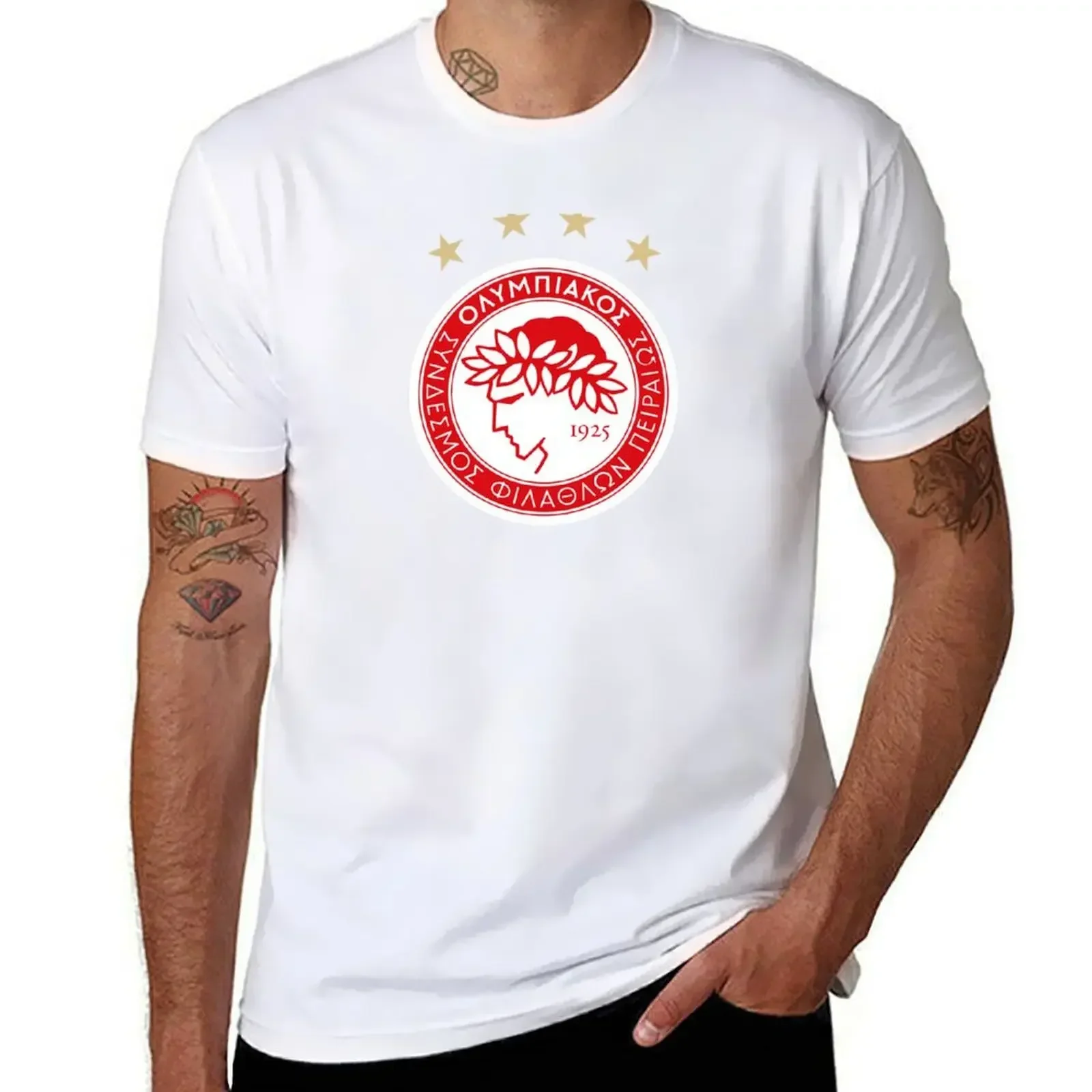 Olympiakos - Olympiacos - Ολυμπιακ? T-Shirt cute clothes Short sleeve tee slim fit t shirts for men manga vintage anime clothes