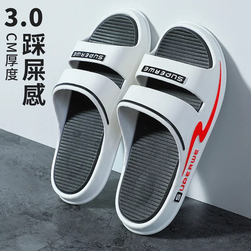 Men's Slippers Men's Shoes Summer Beach Flip-Flops Indoor Home Non-Slip Soft Bottom Breathable Men's Sandals Men's