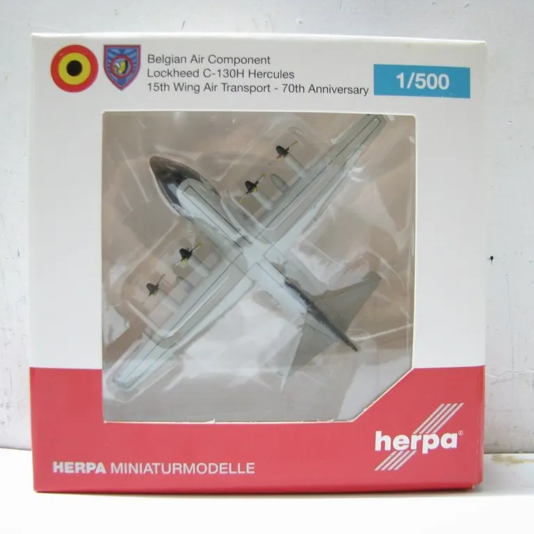 

Diecast Herpa 1:500 Scale C-130H Hercules Belgian Air Force Parts Hercules 533379 Alloy Aircraft Model