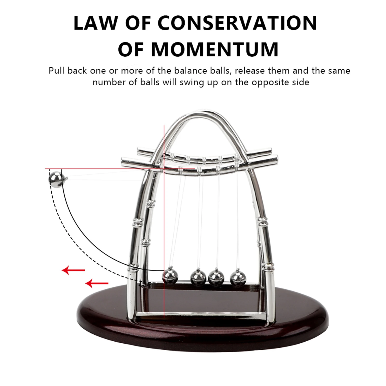 كرات التوازن ديكور نيوتن كرات الصلب التوازن علوم الفيزياء البندول الحلي مكتب كرات التوازن العلوم #6