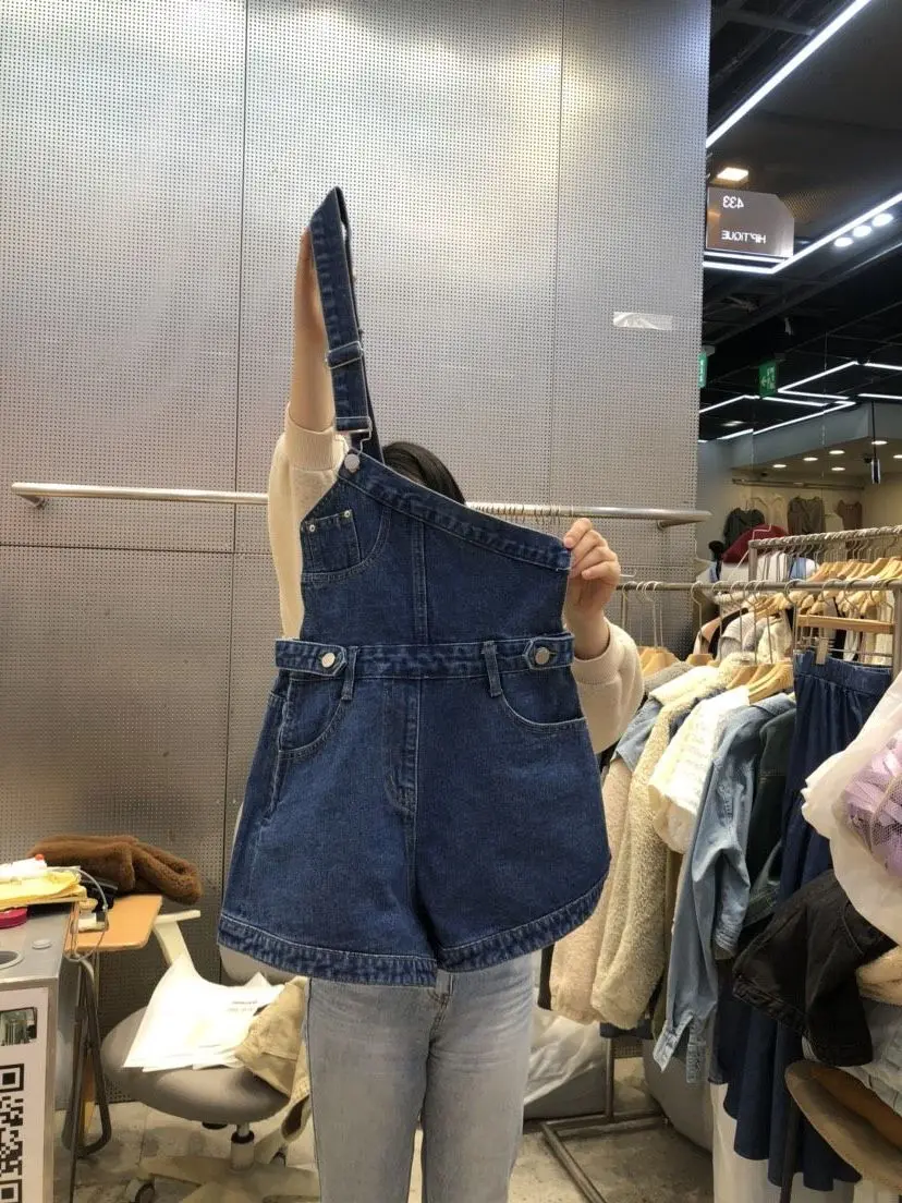 

Rompers Playsuits Women Summer Korean Style Solid Fashion High Waist Loose Casual All-match Simple Pure Wide Leg Vintage Y2K