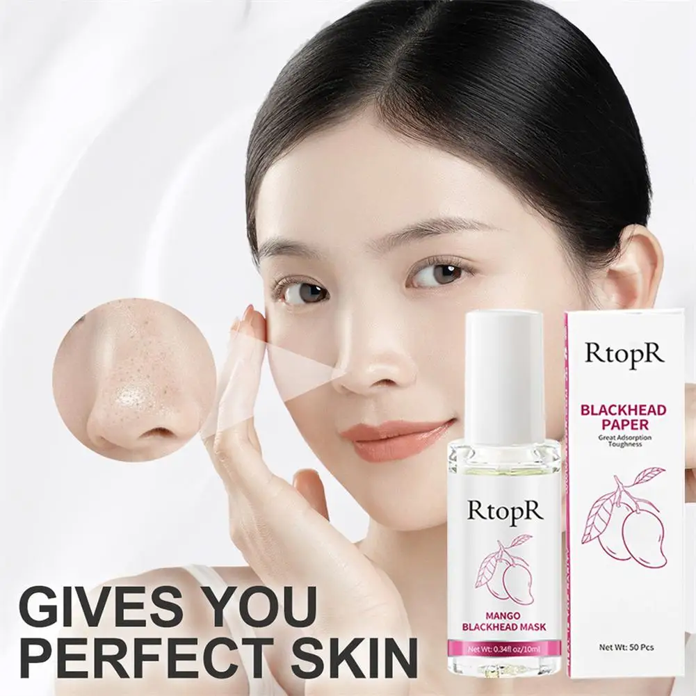 

Маска для удаления черных точек RtopR Mango 10 мл — глубоко очищающая поры, отшелушивающая полоска для носа от прыщей и черных точек