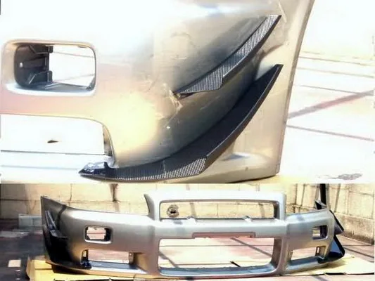 

suitable for Carbon Fiber Front Canard Fins for Skyline R34 GTR Front Bumper Canard (4pcs)