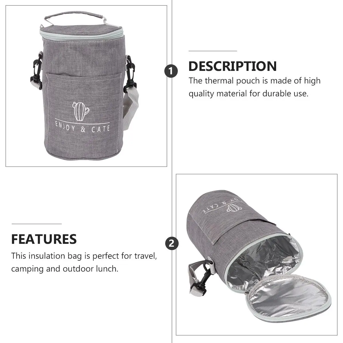 

Lunch Box Bag Insulation Oxford Cloth Thermal Storage Container Bags Food Compact Lightweight Travel Camping Picnic