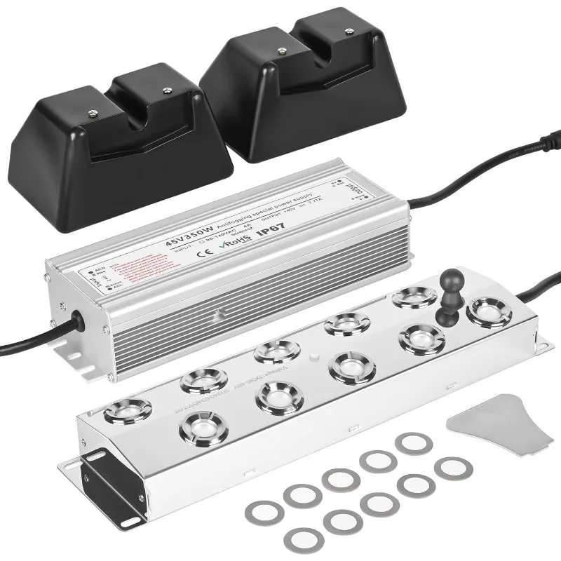 Ultrasonic Fogger with Float - 9000ml/H Output, 400W Waterproof Power Supply, Ideal for Pond, Greenhouse, Rockery, Lawn