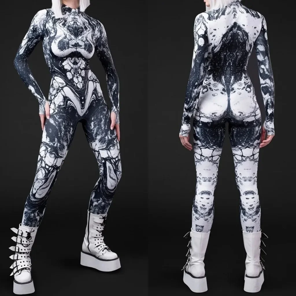 

Унисекс Киберпанк 3D цифровая печать Хэллоуин вечерние наряд для ролевых игр женский мужской косплей костюм карнавальный комбинезон