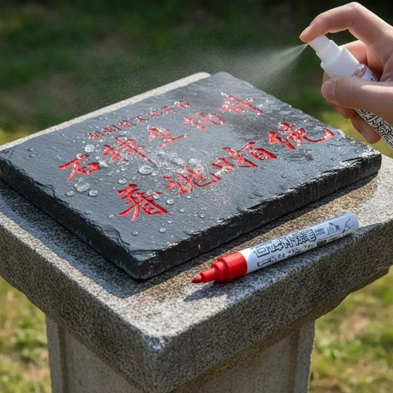 Tombstone Paint Pen Waterproof Non-Fading 1Pc Long Lasting Marker for Headstone Gravestone Engraving Touch Up Outdoor Use