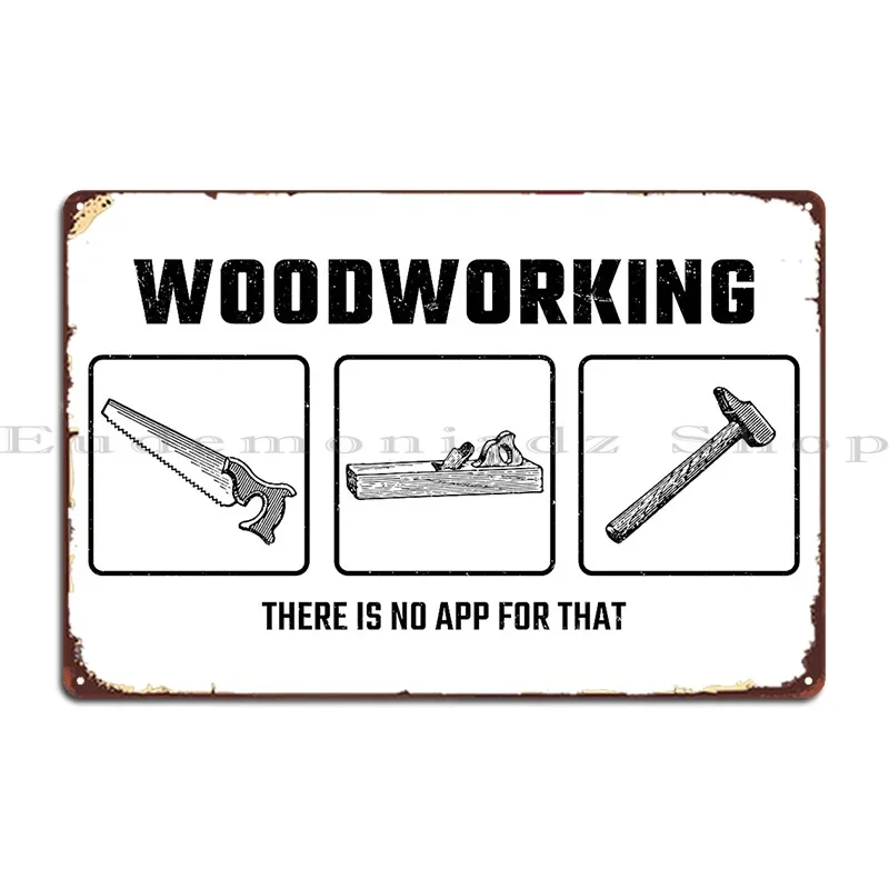 Divertido cartel metálico con  - Woodworking Quotes Funny reseña y precio