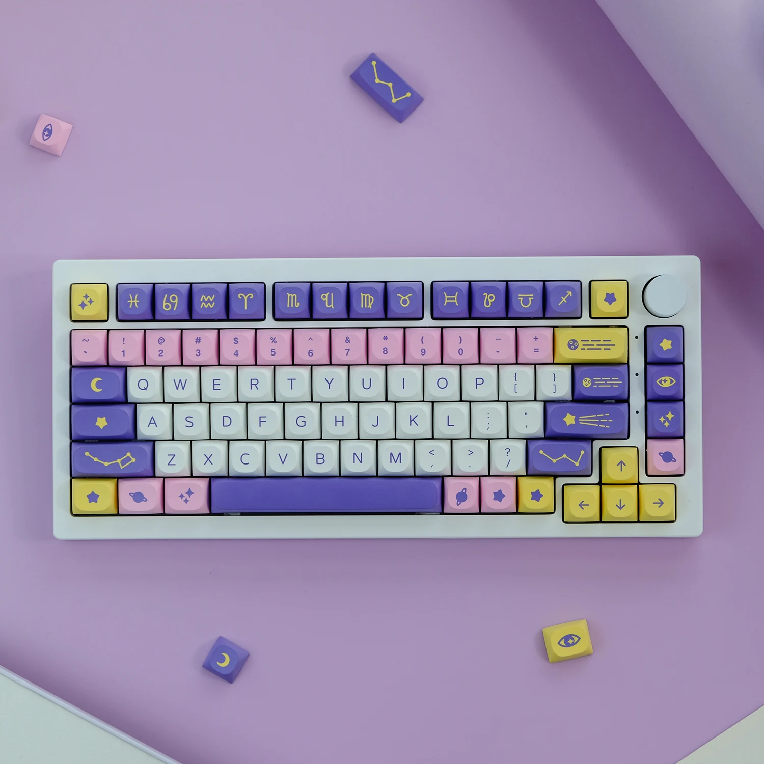 151 Keys Astrolokeys Keycaps MA Profile Keycaps PBT Dye Sublimation Key Cap For MX Switch Mechanical Keyboard 1.75U Shift