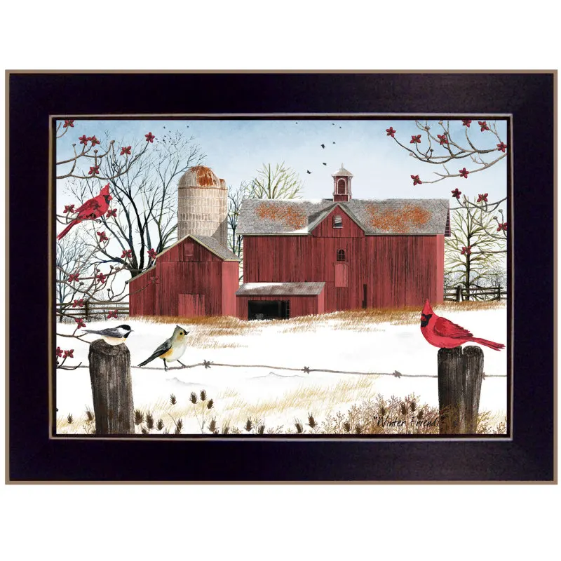 

Winter Friends by Billy Jacobs, Ready to Hang Framed Print, Black Frame