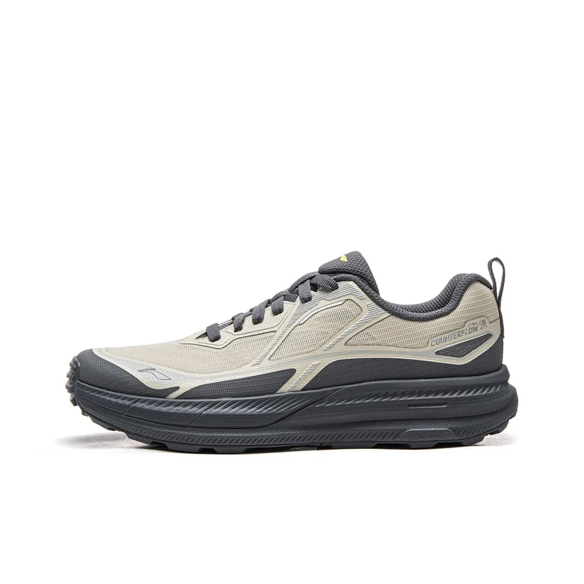 Li Ning Outdoor CF Tracing, Inter Industry Low top Mountaineering Hiking Shoes Men's Oat Gray/Ebony Black AHTW011-6