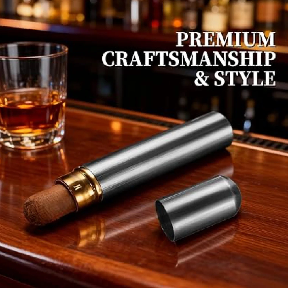 

Тубус для сигар из алюминиевого сплава, большой диаметр, герметичный, влагозащищенный, портативный.