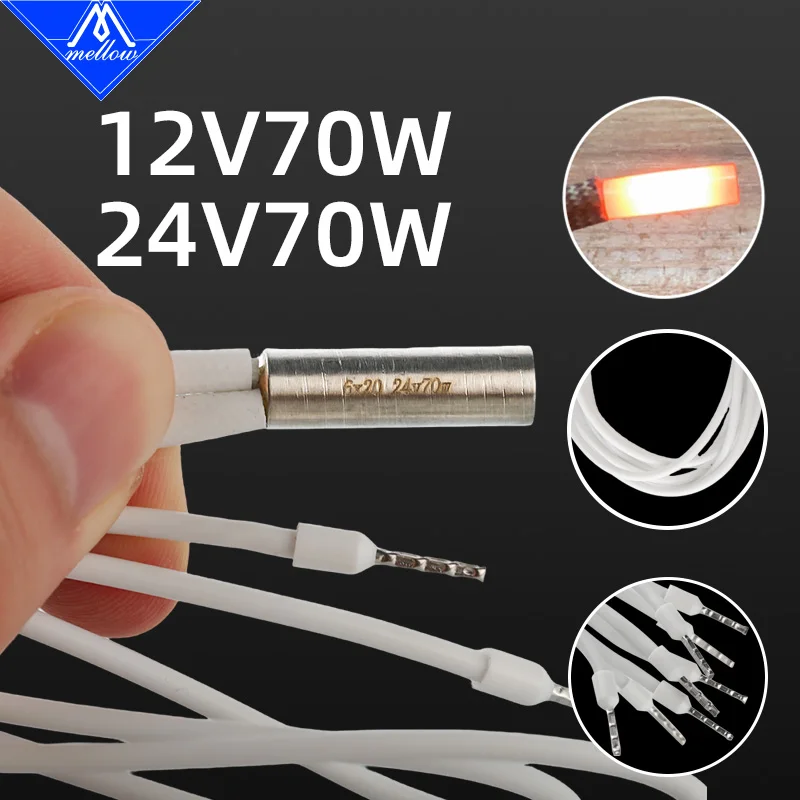 Heizpatrone 6 x 20 mm 70 W für Mk8 Cr10 V6 Hotend