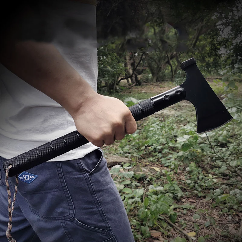 Outdoor Multifunctional Portable EDC Woodworking Hammer Fire Axe Camping Survival Tool