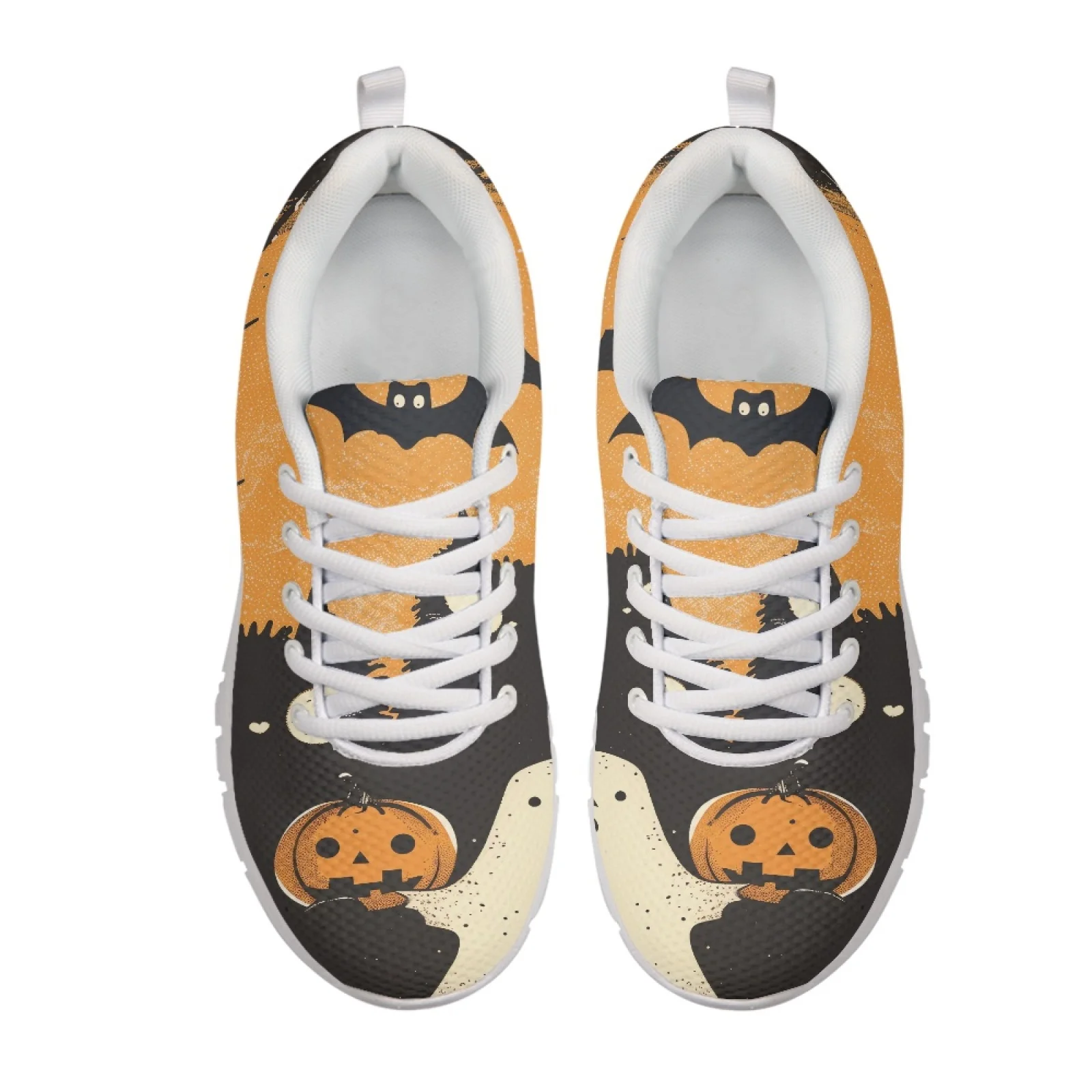 Coloranimal Pumpkin Fall Pattern Women's Tennis Shoes Lightweight Breathable Mens Athletic Trainers for Gym