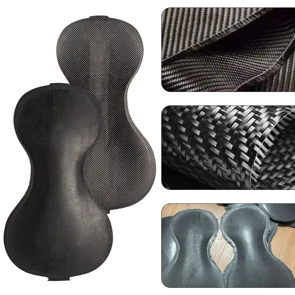 1PC Unfinished Pure Carbon Fiber Violin Back DIY For Making   Violins Violino Fiddle Strong And Lightweight