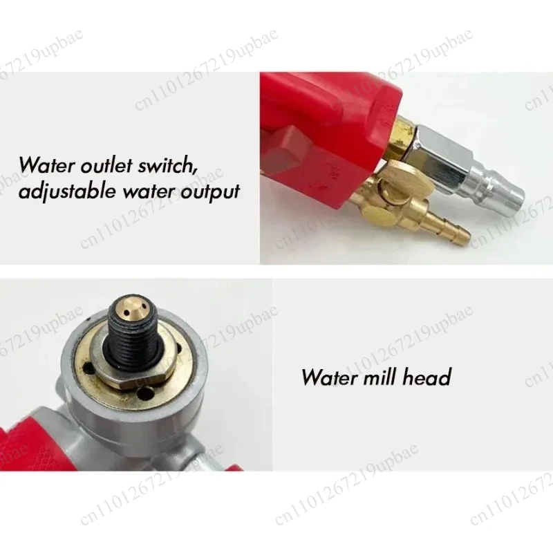 3/4 Inch M16 Water Feed Pneumatic Wet Polisher 4300RPM Air Sander Stone Grinder for Marble Granite Surface Polishing