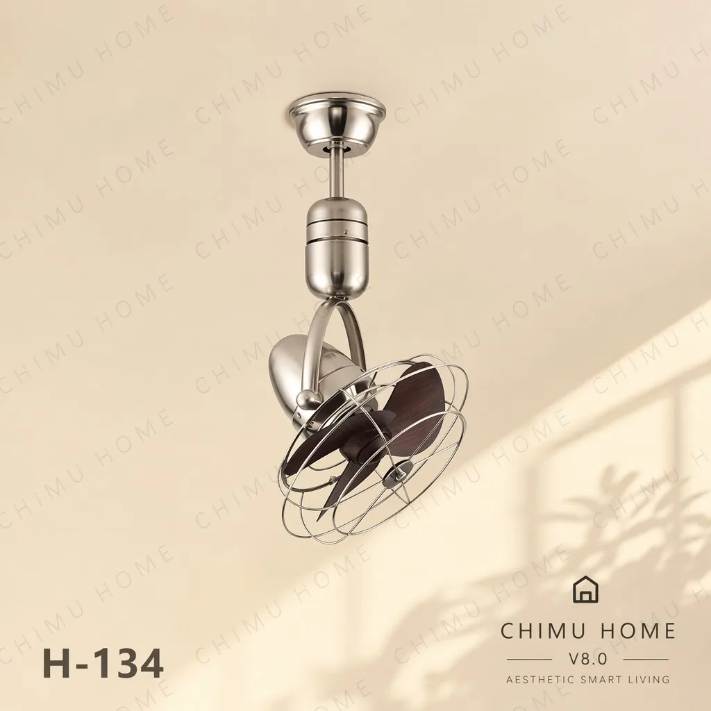 【CHIMU HOME】 Retro Ceiling Fan Light Antique Wood 3 Speed Quiet Motor Oscillating for Living Room Study Dining Home Decor