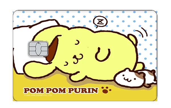 Kawaii Pom Pom Purin Card Skin Stickers Fashion Sanrios Diy Bank Credit Debit Cards Matte Sticker Gifts Toy Decor Cover Gift