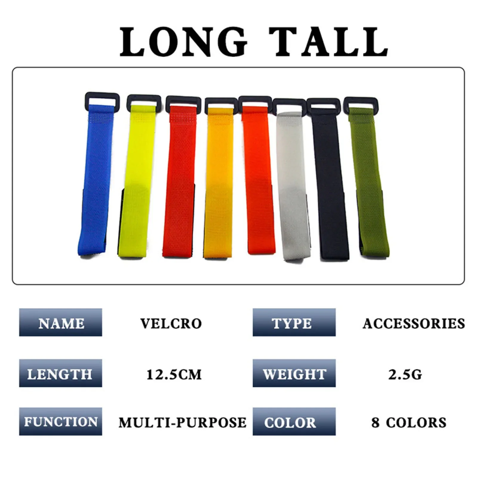 Angelrutenbänder 10 Stück, verstellbare Klettverschlüsse aus Nylon und Polyester für die Aufbewahrung von Angelzubehör im Freien, tragbarer Organizer für Angelruten. – Detail 8