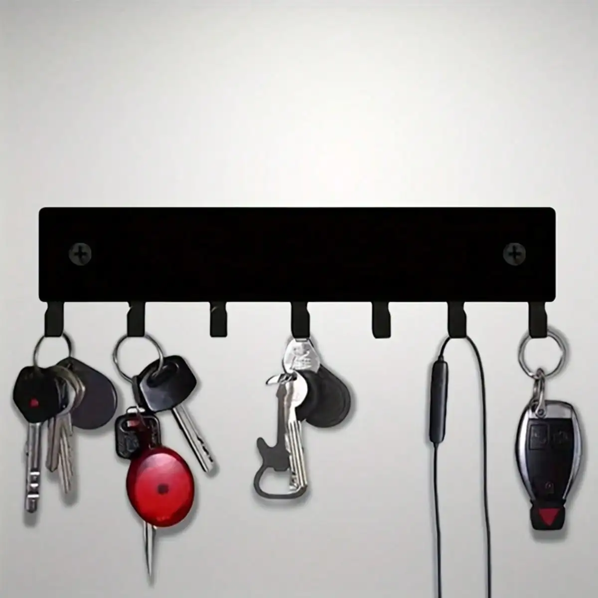 Metal Key Hook Wall Mounted Space Saving Organizer for Hats Towels Coat Entryway Kitchen Bathroom