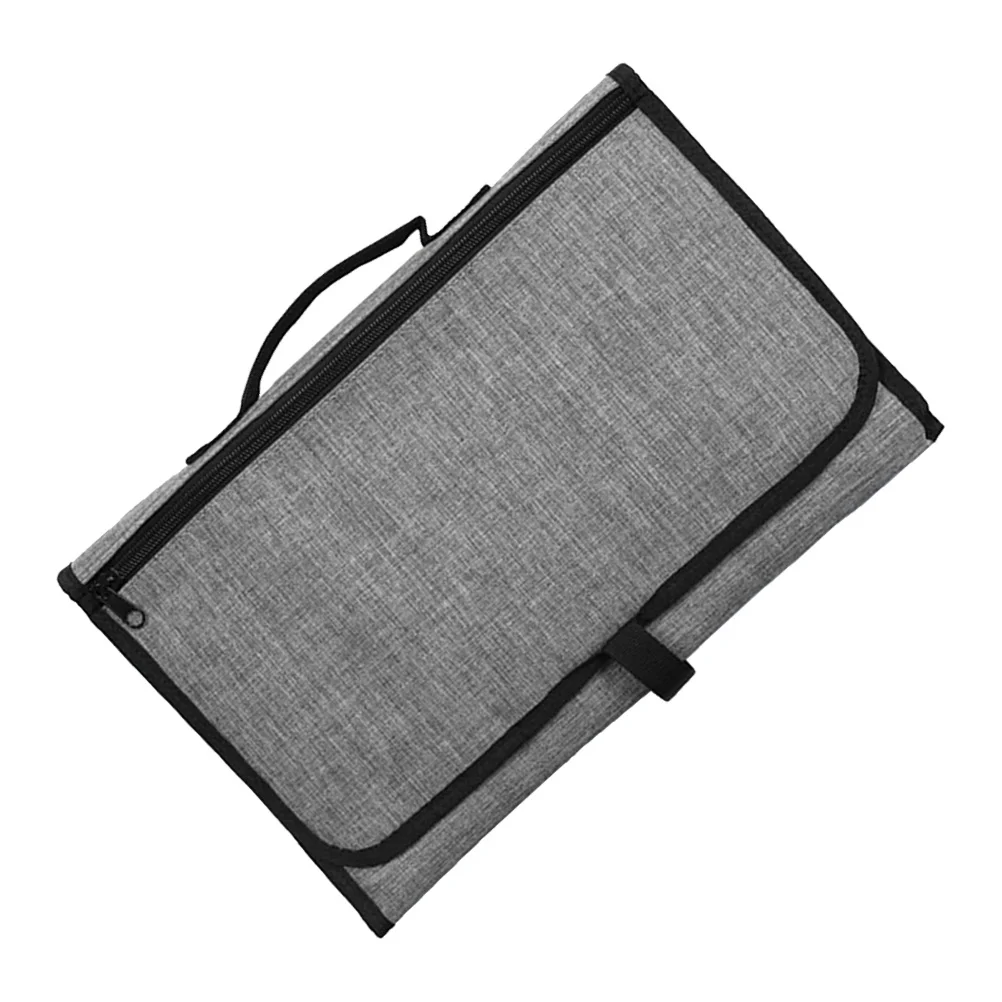 

1Pcs Baby Waterproof Diaper Mat Foldable Lightweight Portable Changing Pad for Newborn Infant Travel Grey Baby Diaper Mat