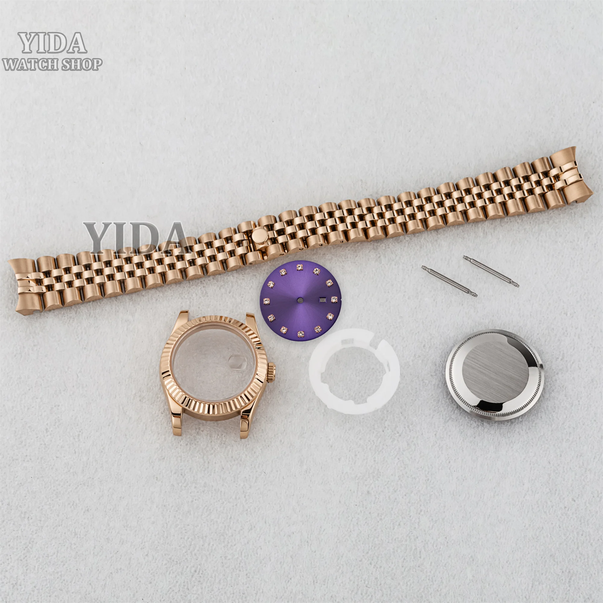 NH05 NH06 Case Stainless Steel Band Sapphire Glass 33mm Watch Case 25mm Diamonds Dial For DATEJUST NH05 NH06 Automatic Movement