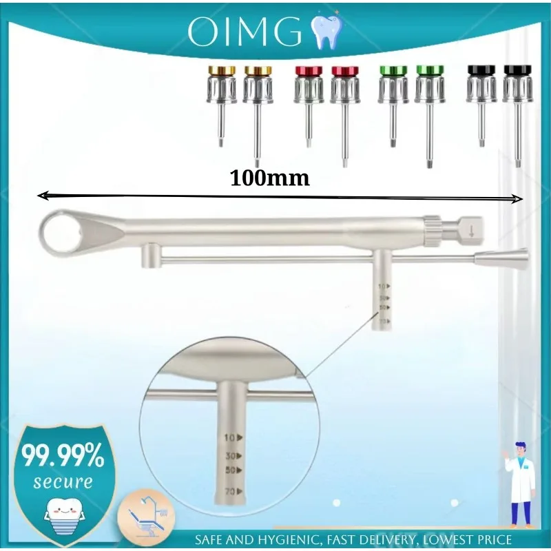 

Универсальный динамометрический ключ-отвертка с трещоткой для дентальных имплантатов, ручной, для протезирования