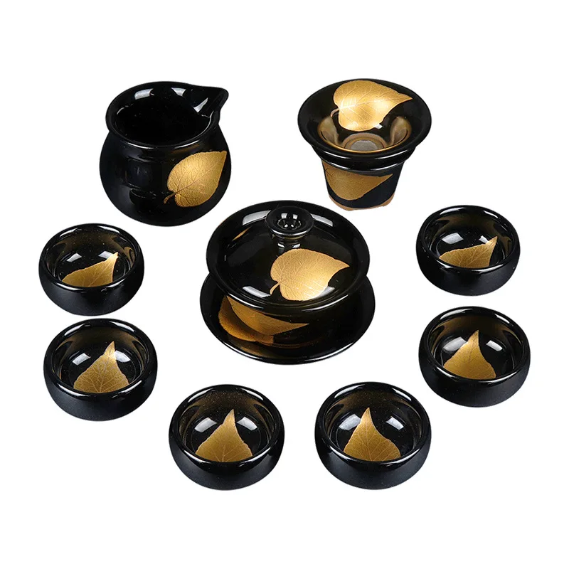 Muye tea set, household tea making cover bowl, fair cup