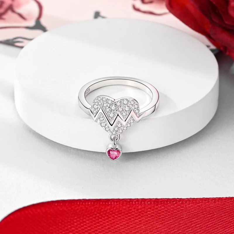 Women's 925 Sterling Silver Firefly Rose Ring