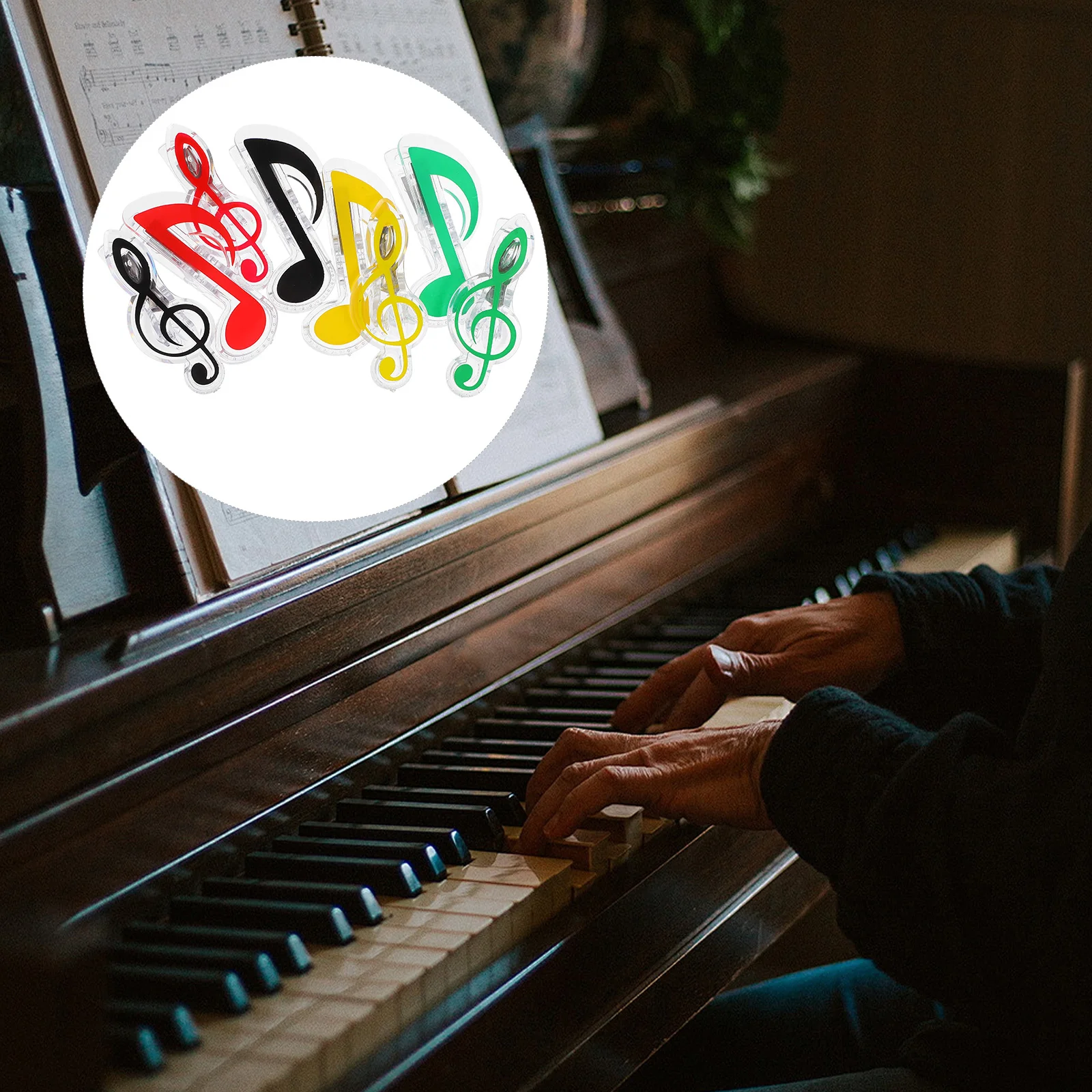 

16pcs Sheet Music Clips Bookmark Paper Plastic Note Office Musical Shape Durable Lightweight Portable Piano Book Page Holder