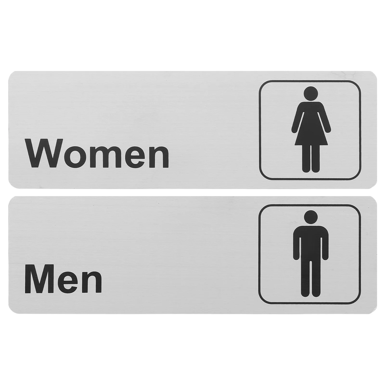 2 шт., мужские и женские таблички для туалета, алюминиевые вывески для ванной комнаты, самоклеящаяся табличка на дверь ванной комнаты для бизнеса, офиса, дома, общественной дверной стены