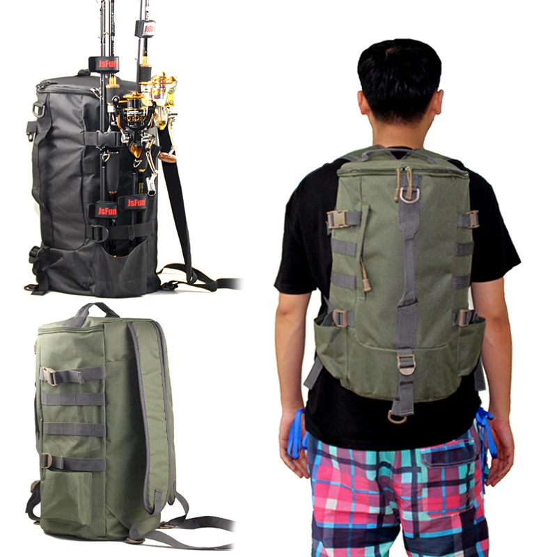 1Pc Cylindrical Fishing Rod Bag Luya Outdoor shoulder Backpack Storage Fishing Rod Bag For Men