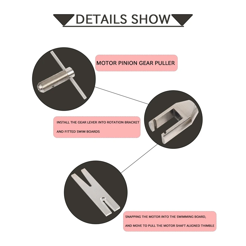 Motor Pinion Gear Puller Remover Tools Set For Rc Helicopter Motor Pinion Parts - Aluminium Alloy