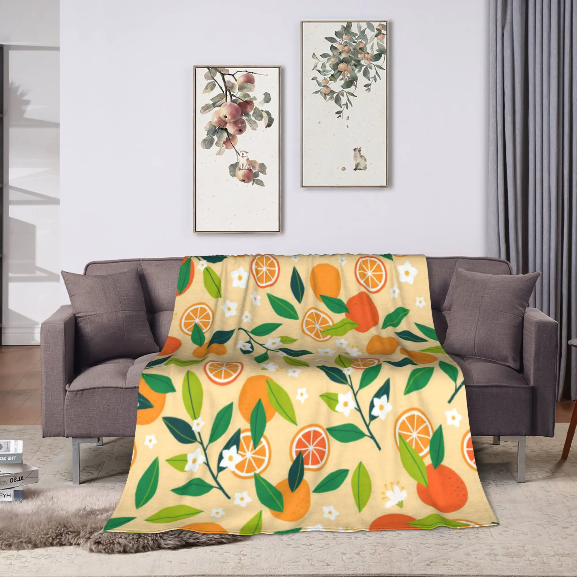Cute Fruit Vegetable Blankets Quality Soft Warm  Throw Blanket Spring Girls Boys Bedroom Comfortable Bedspread
