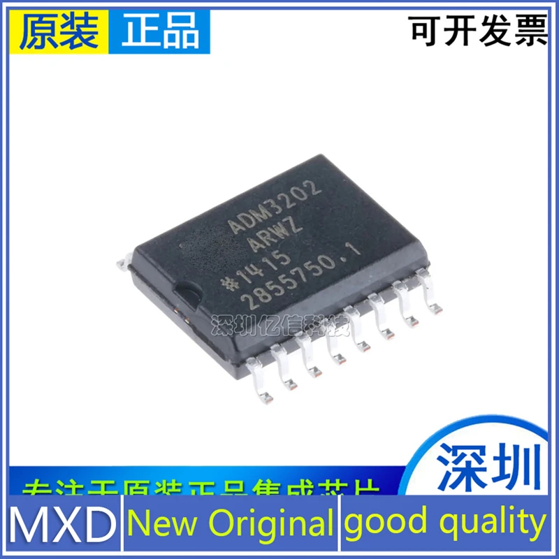 5Pcs/Lot New Original ADM3202ARWZ Package SOP-16 Driver IC Receiver Chip Transceiver IC Good Quality In Stock